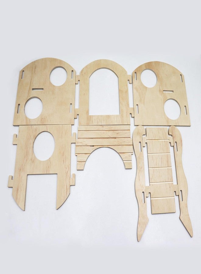 MHLLGN Bearded Dragon Tank Accessories, Wooden Playground Decor Hide for Enclosures Aquariums for Reptiles Spider Gecko Snake, Bearded Dragon Basking Platform - Image 4